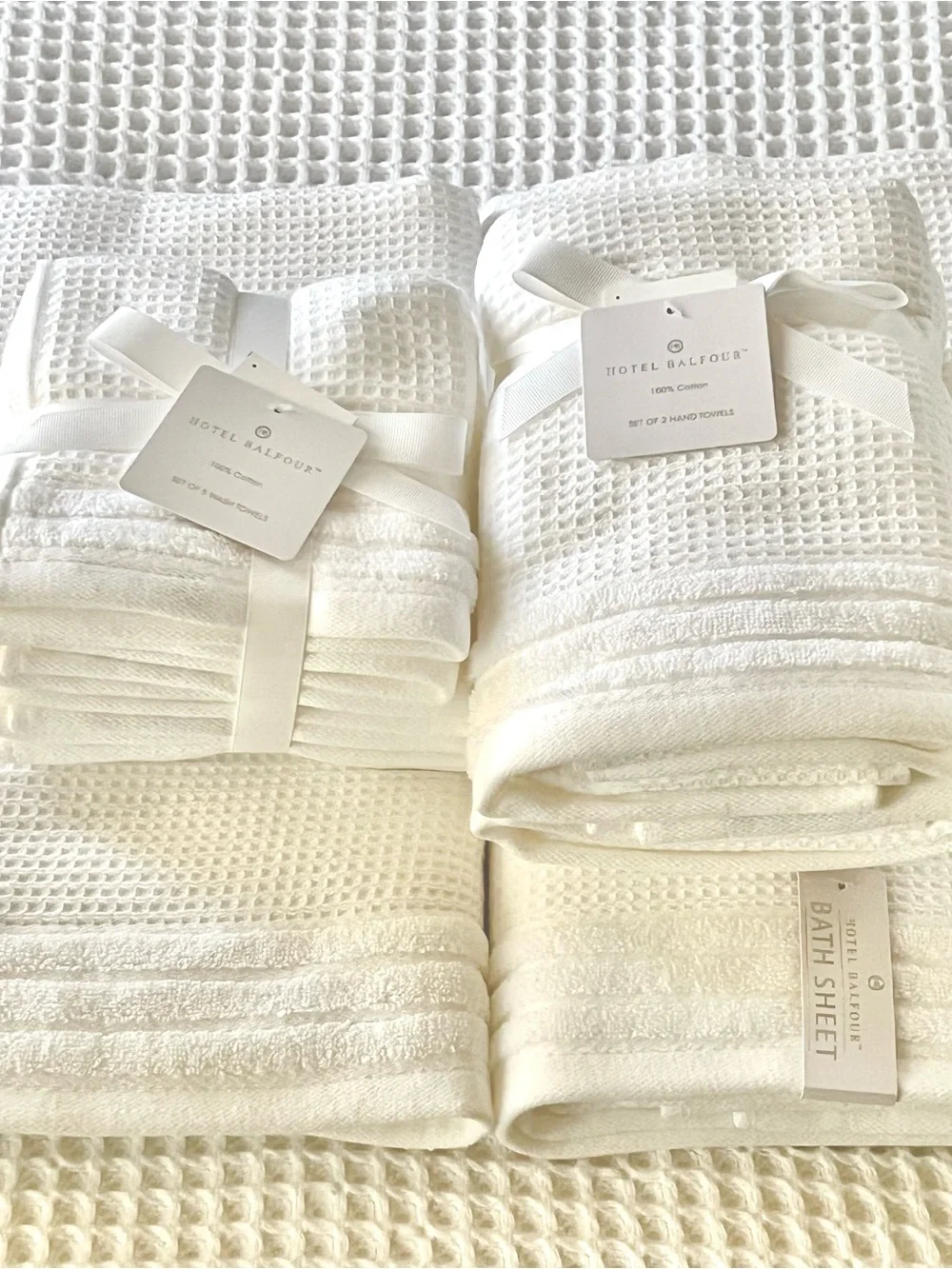 Hotel Balfour Spa/ waffle Towel set.